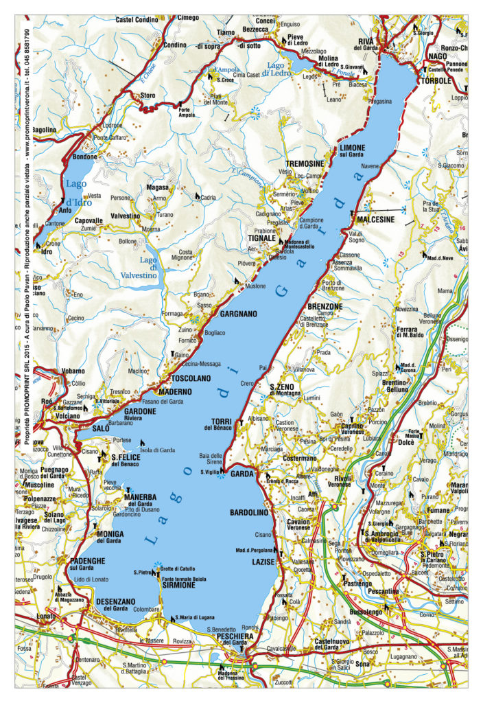 cartina del lago di garda